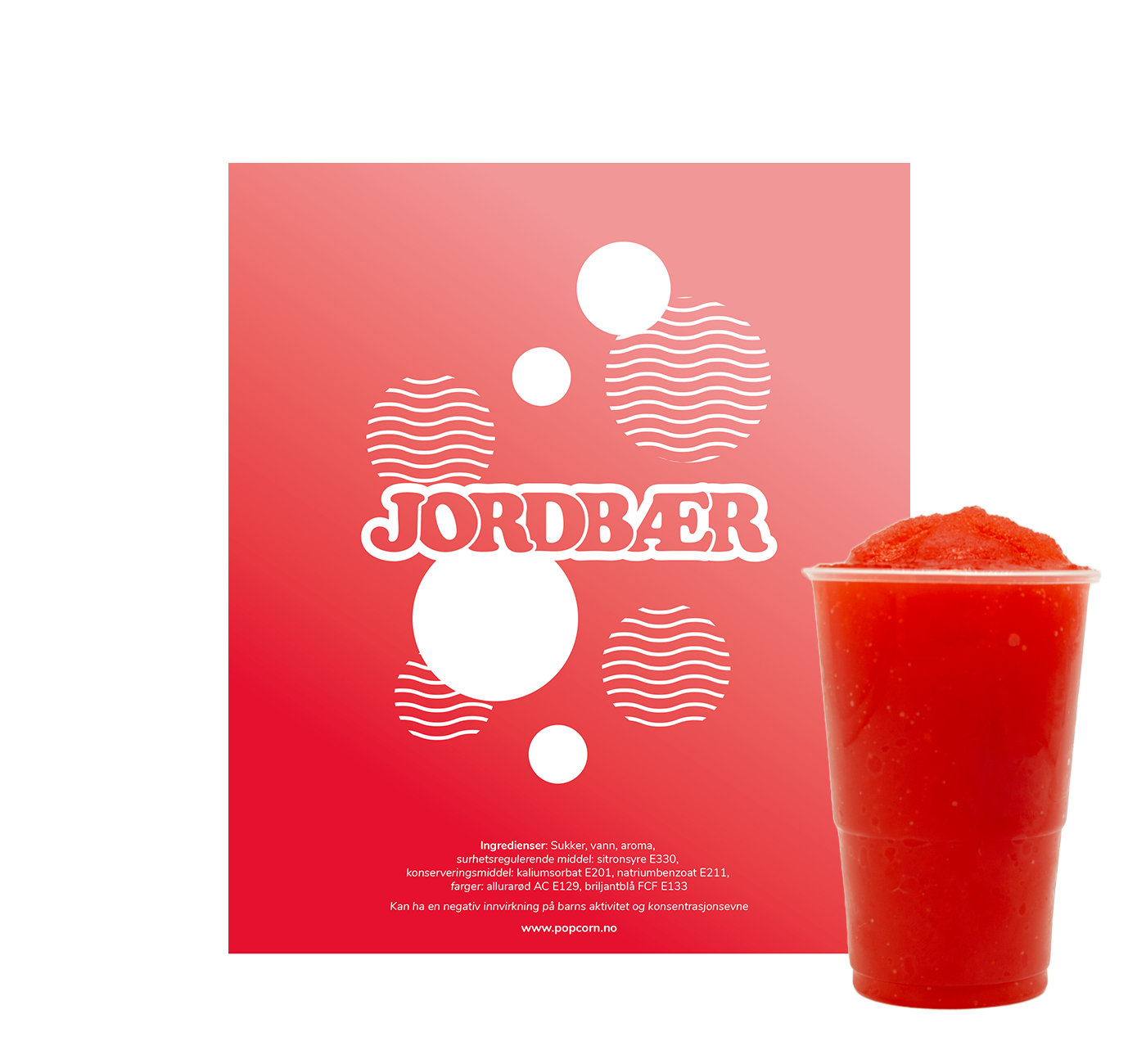 Slush Jordbær 1 liter (5 liter ferdig slush)