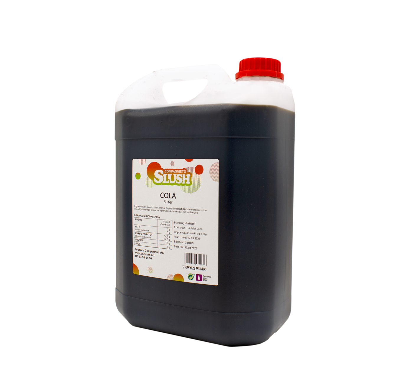 Slush Cola 5 liter (25 liter ferdig slush)