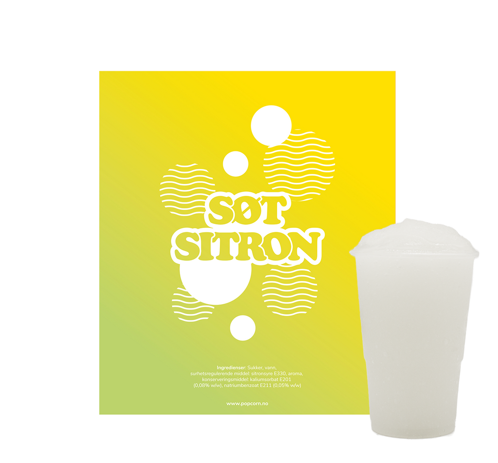 Slush søt sitron 5 liter (25 liter ferdig slush)