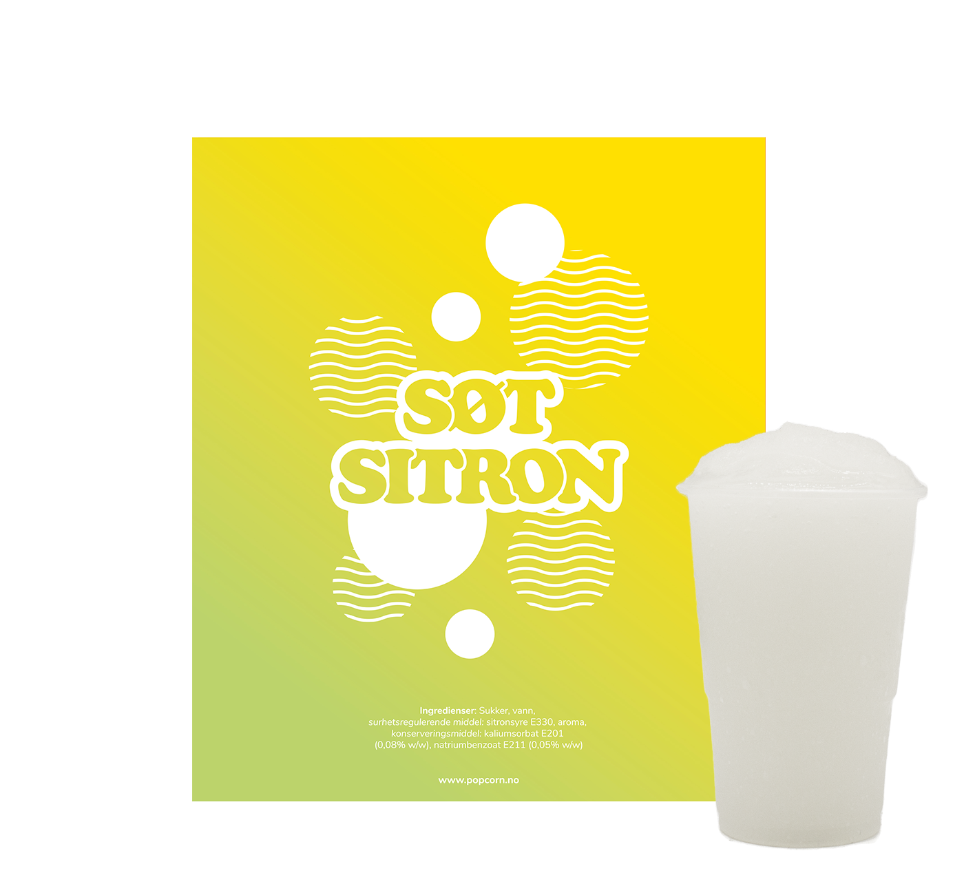 Slush søt sitron 1 liter (5 liter ferdig slush)